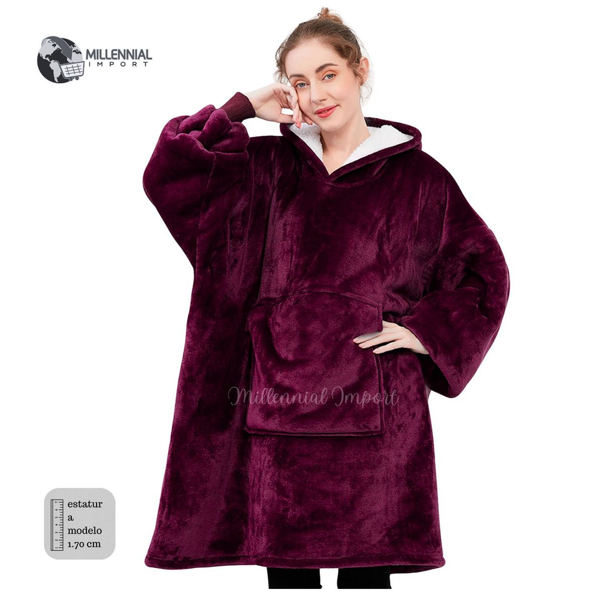 GENERICO - Polerones Oversize Unisex Tela Bonny + Carnero Con Capucha