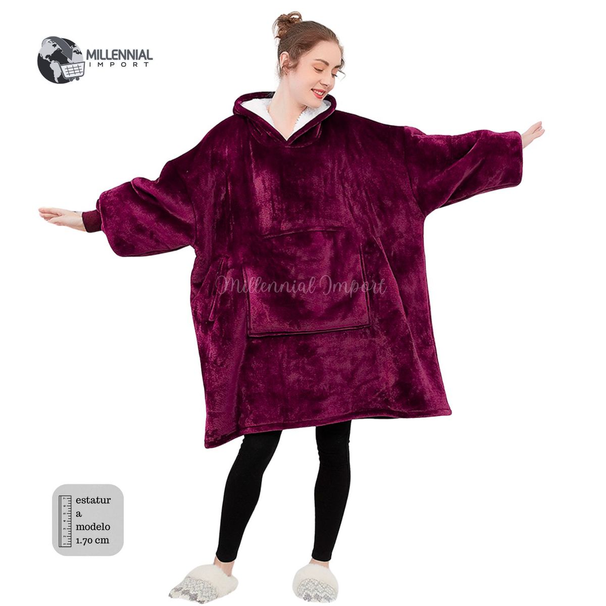 GENERICO - Polerones Oversize Unisex Tela Bonny + Carnero Con Capucha