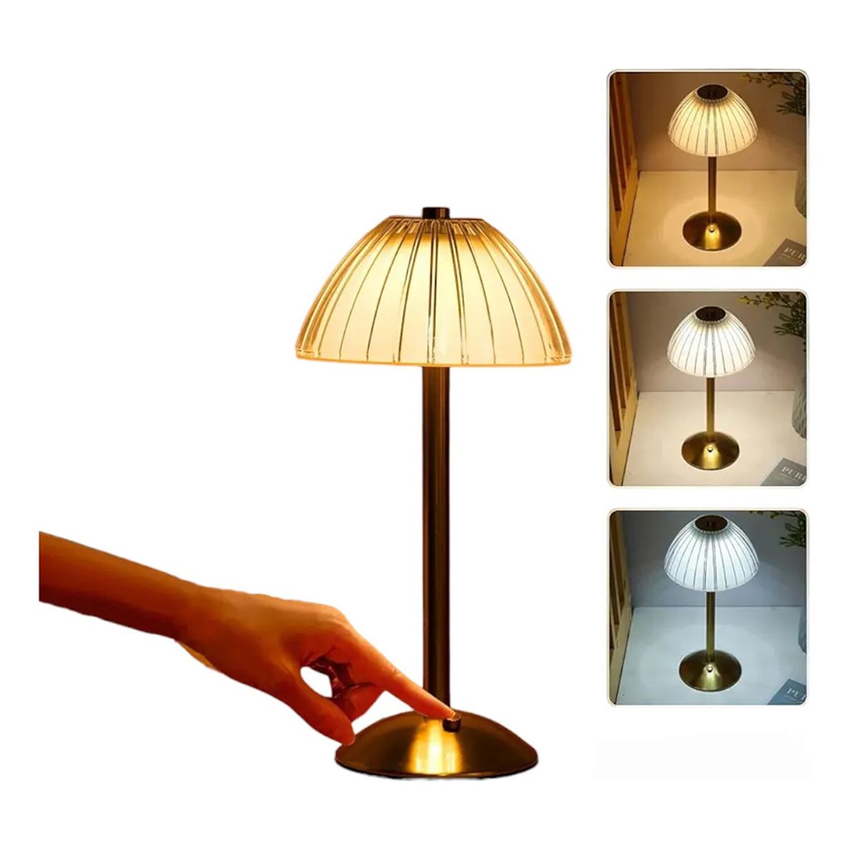 OPALUX - LÁMPARA DE ESCRITORIO TOUCH RECARGABLE OPALUX MODELO GEMA