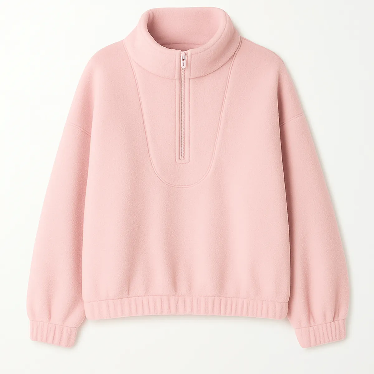 GENERICO - Polera Mujer Oversize Afelpada - Rosado Pastel