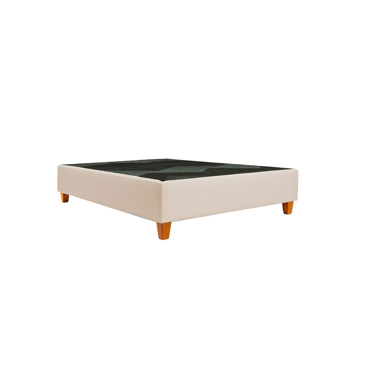 GENERICO - Box tarima reforzado + almohada - color Beige claro - King 2 PIEZAS