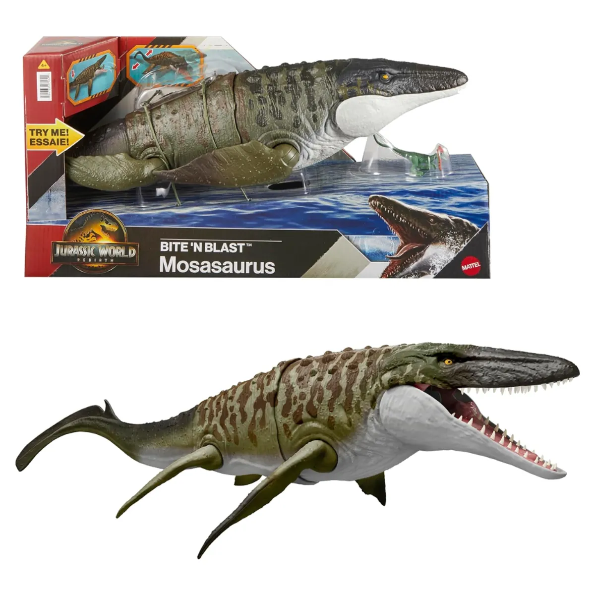 JURASSIC WORLD - Jurassic World Rebirth Bite N Blast Mosasaurus