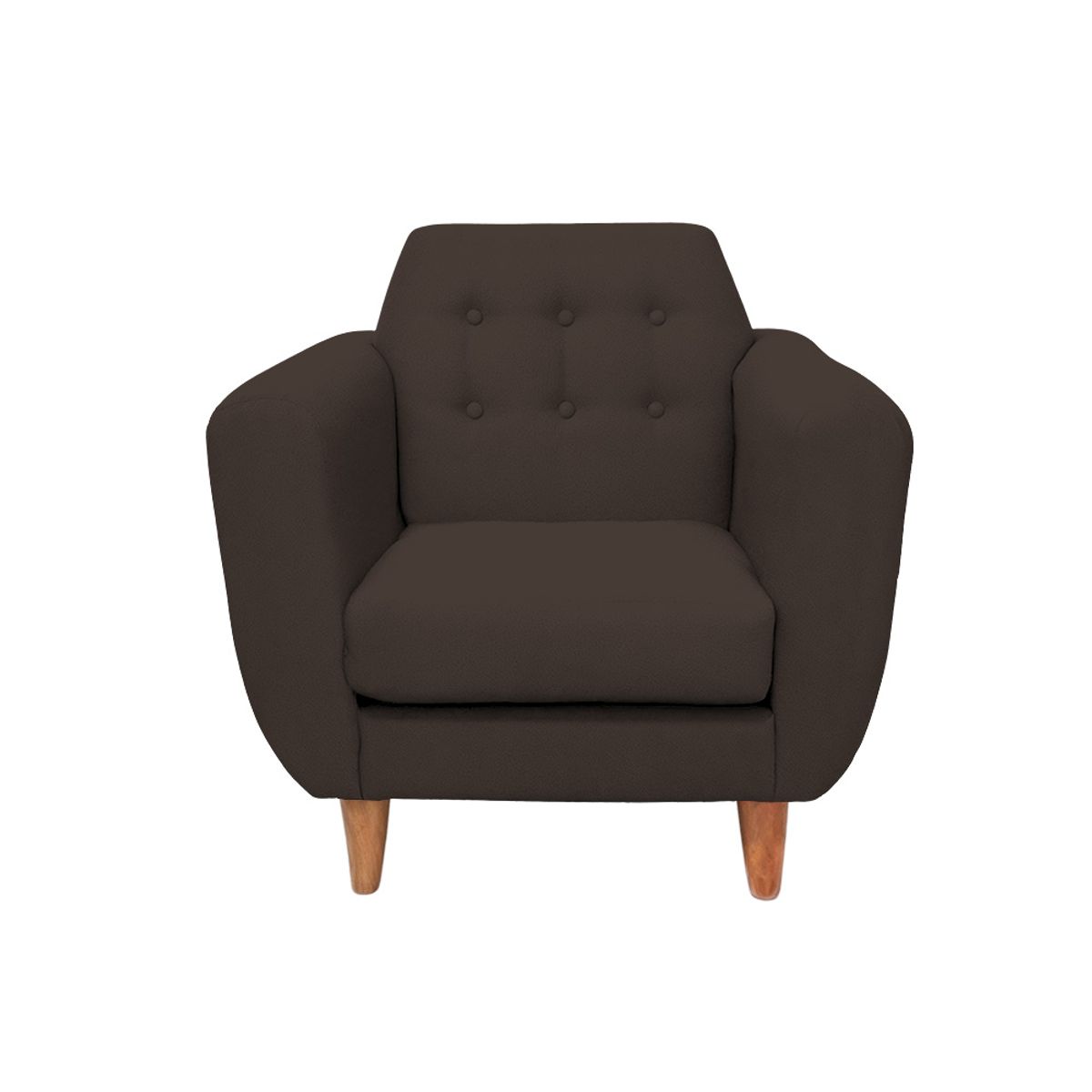 BARAKA HOME - Juego de Sala Vintage Sofía 3 + 1 - Chocolate