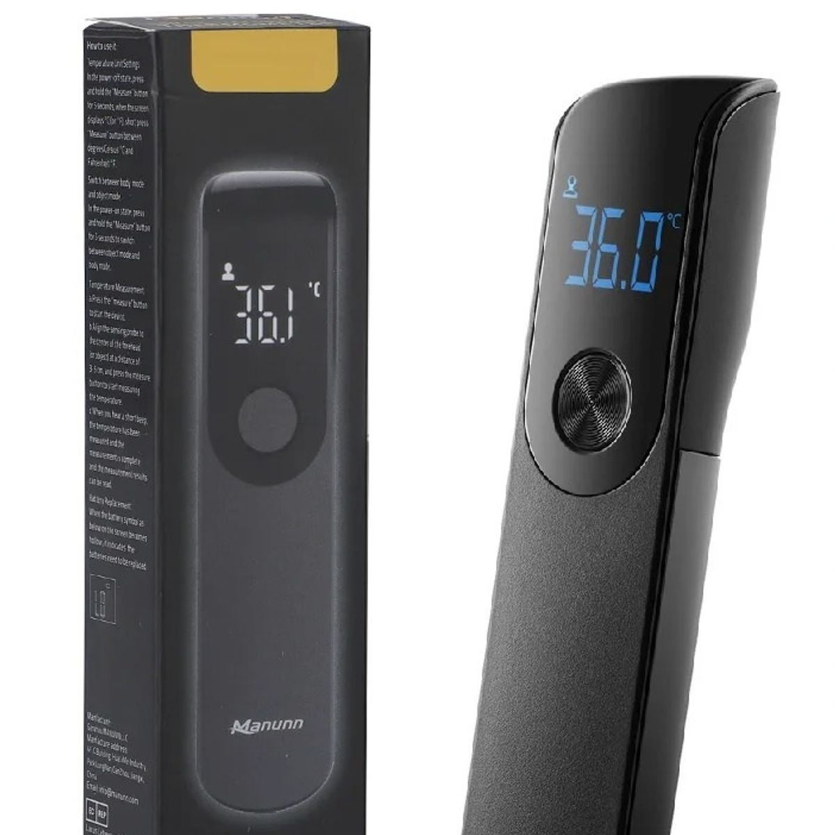 GENERICO - Termómetro Digital infrarrojo para medir la temperatura Negro