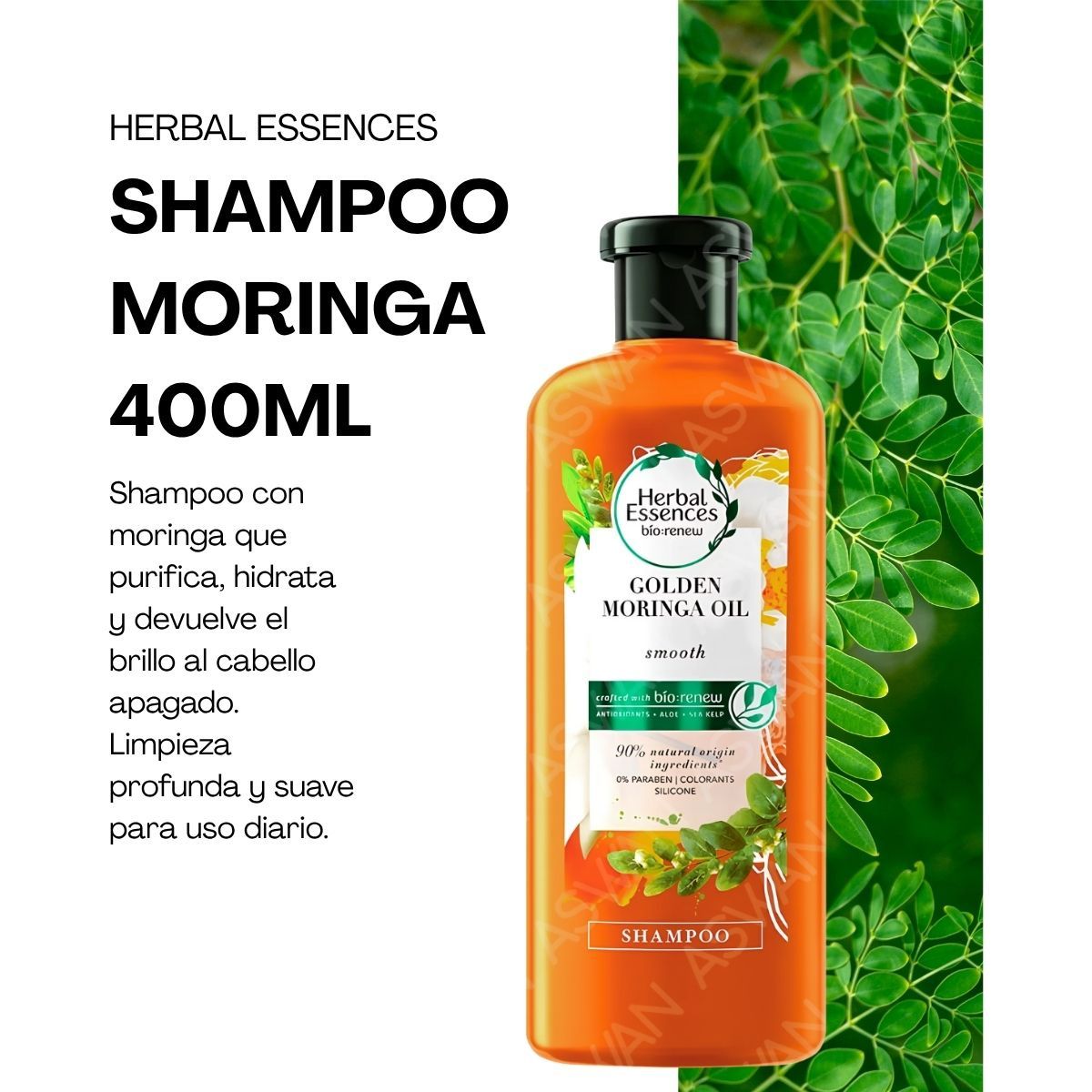 GENERICO - SHAMPOO MORINGA 400ML - HERBAL ESSENCES