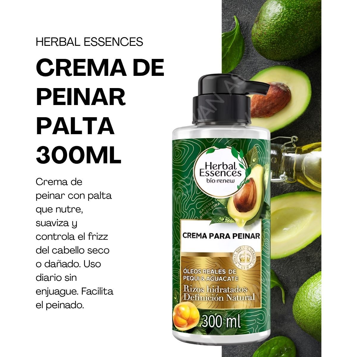 GENERICO - CREMA DE PEINAR PALTA 300ML - HERBAL ESSENCES