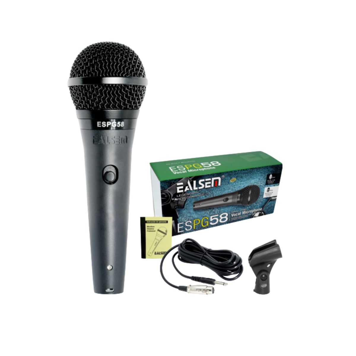 GENERICO - MICROFONO DE MANO EALSEM ES-PG58 CON CABLE