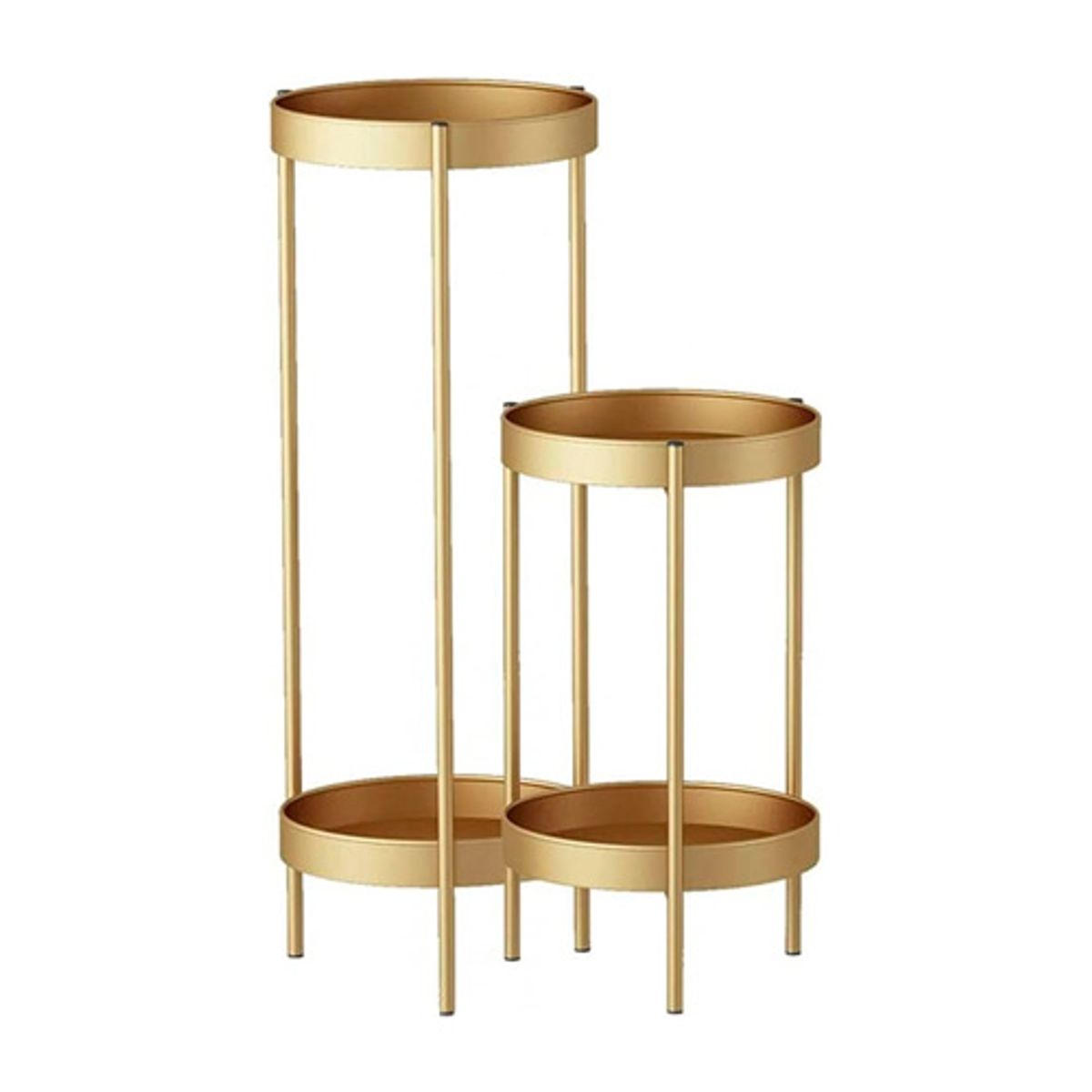 GENERICO - Soporte Metálico Dorado Para Macetas o Adornos Decoración Interior 80.5 cm
