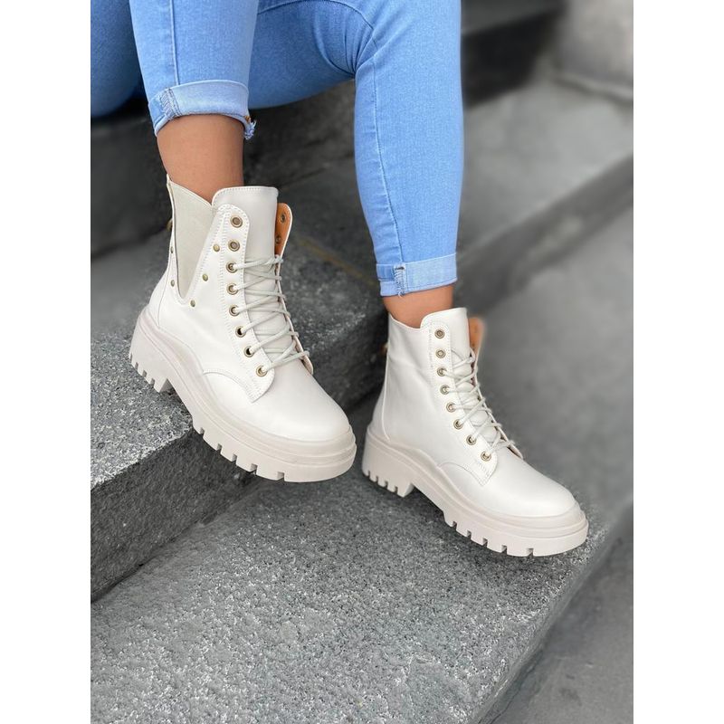 GENERICO - BOTINES PARA DAMA ELISA EN TONO HUESO