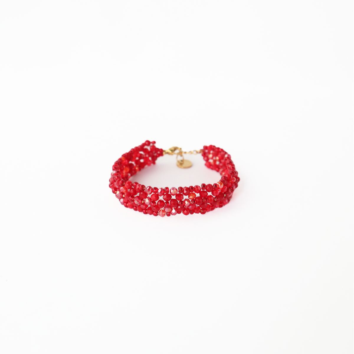 SAMANTHA PINTO HANDMADE ACCESSORIES - Pulsera Esmeralda Rojo