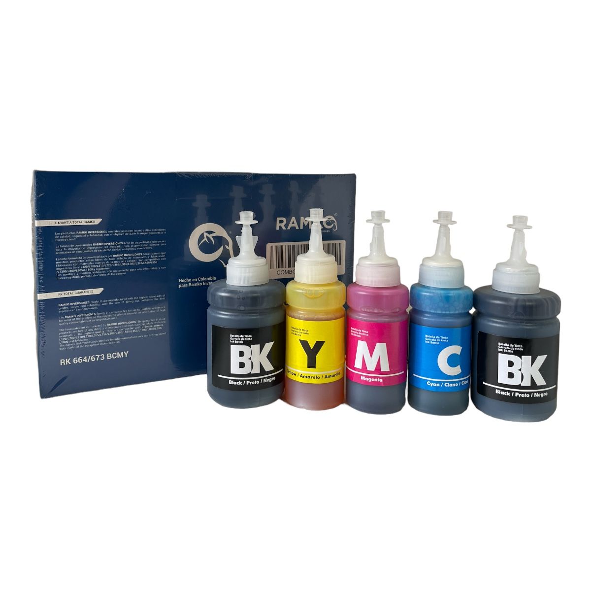 RAMKO - Tinta Ramko Compatible con 664 pack x 5 tintas