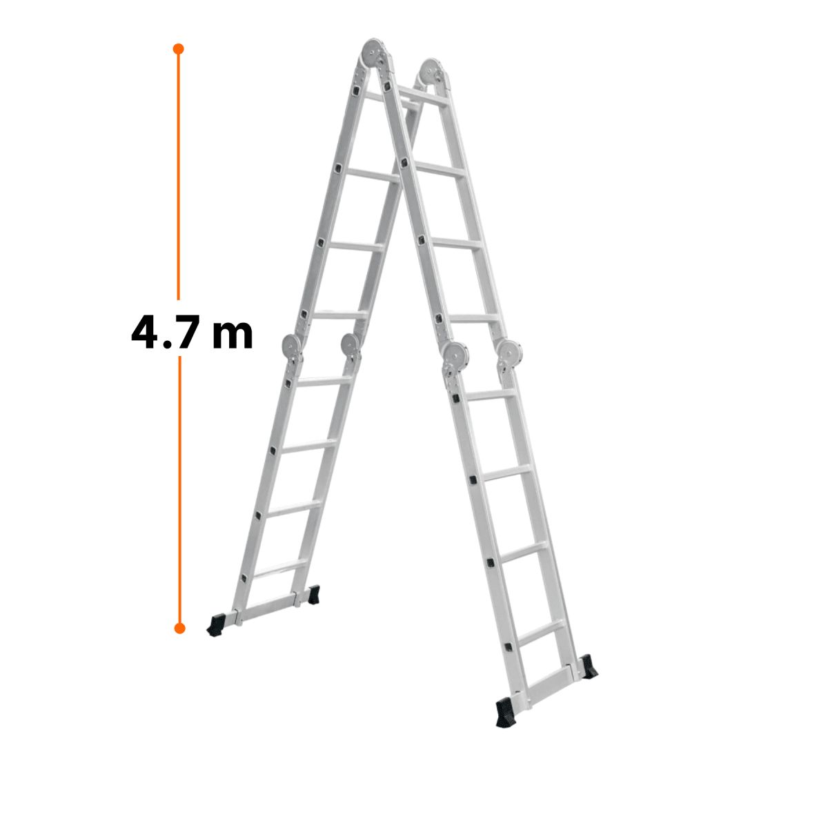 TRUPER - Combo Escalera Multiposicion 16 pasos + Rodillo y bandeja Truper
