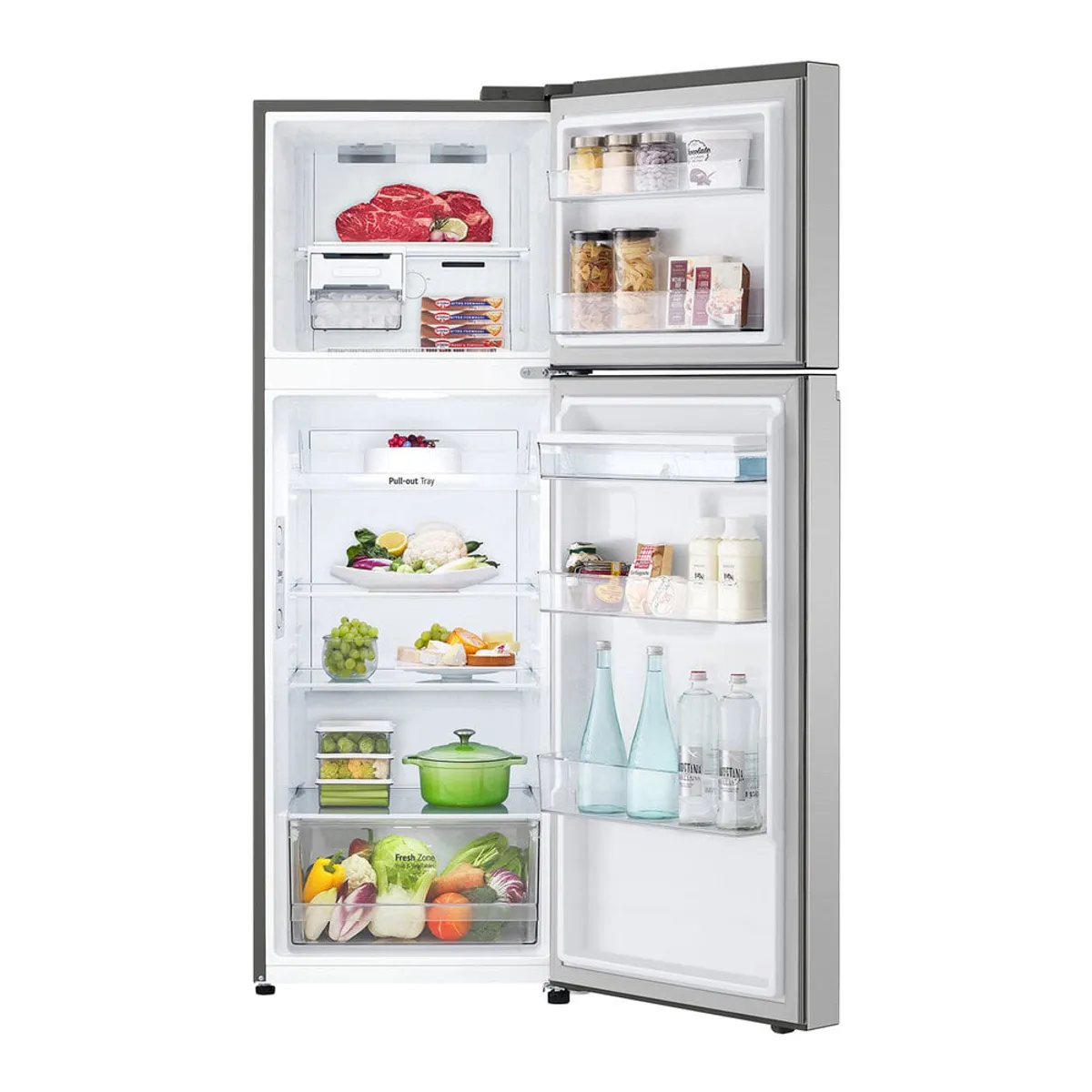 SAMSUNG - Refrigeradora GT33WPP 334L Door Cooling Top Freezer Plateado LG
