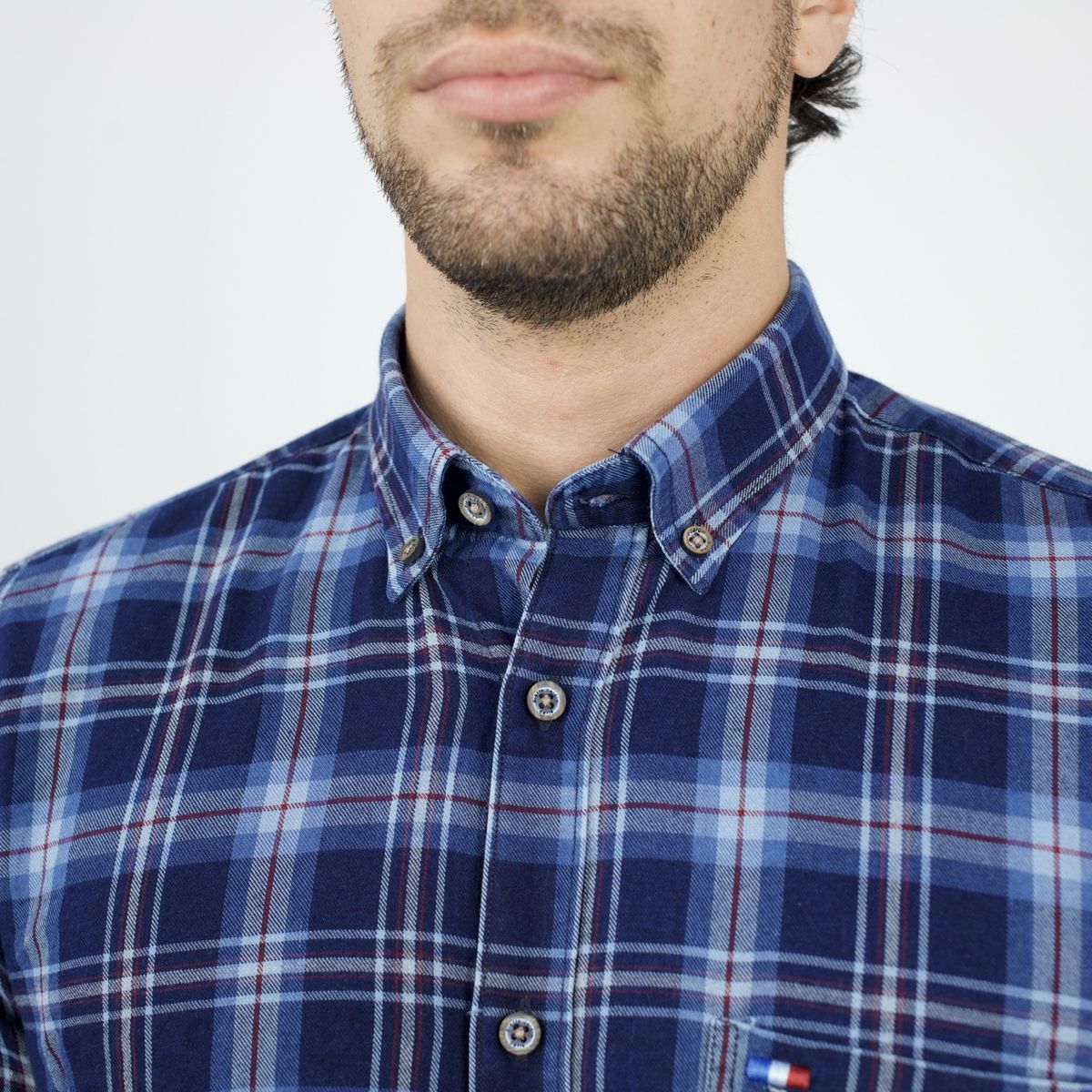 PIERRE CARDIN - CAMISA ML ETQ DENIM PC-61501CAA