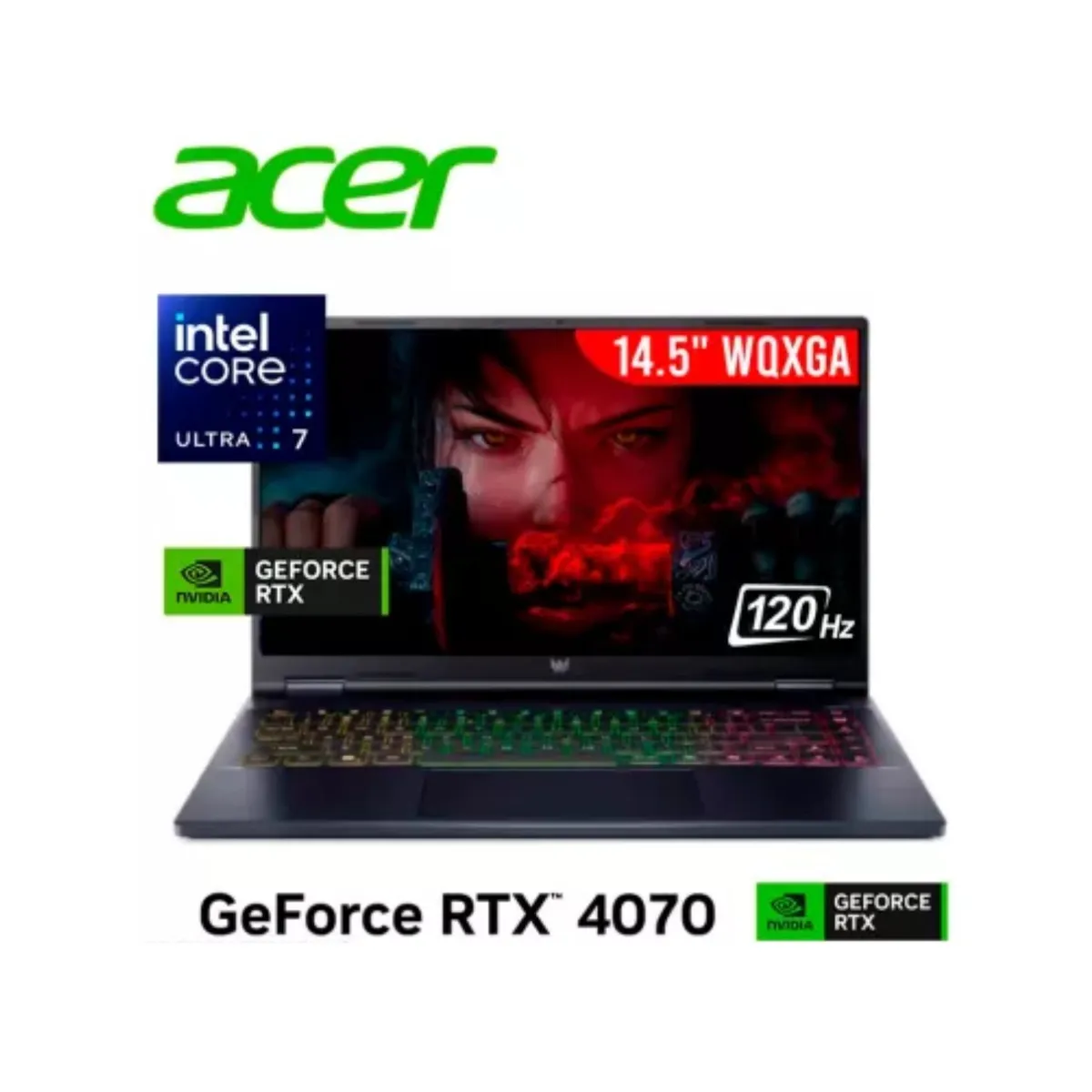 ACER - Laptop Gamer Acer Predator Helios Neo 14 PHN14-51-79UB Intel Core Ultra 7-155H 16GB 1TB SSD RTX 4070-8GB