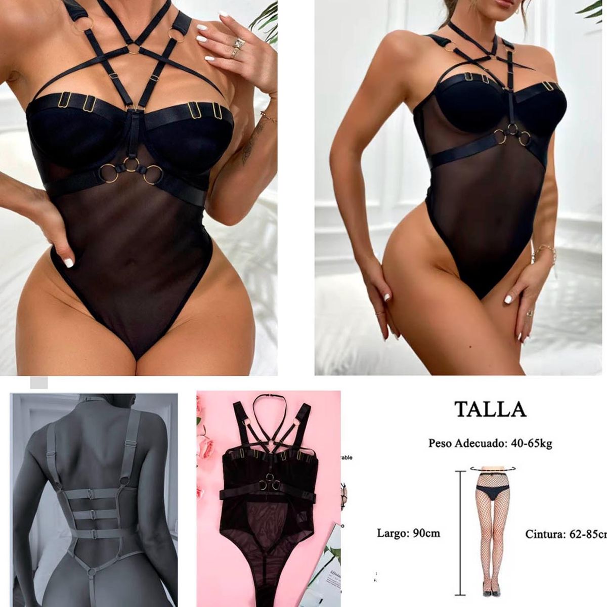 GENERICO - Body Lencería Mujer Negro