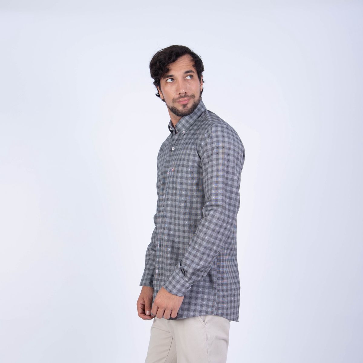 PIERRE CARDIN - CAMISA ML ETQ AZUL PC-61611CAA