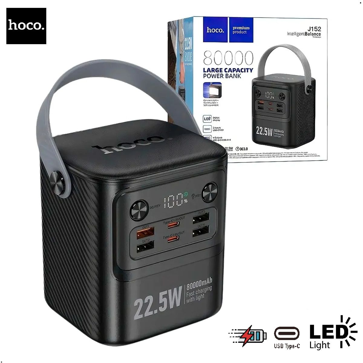 HOCO - Power Bank 80000mah Carga Rápida 225W+PD20W Hoco J152