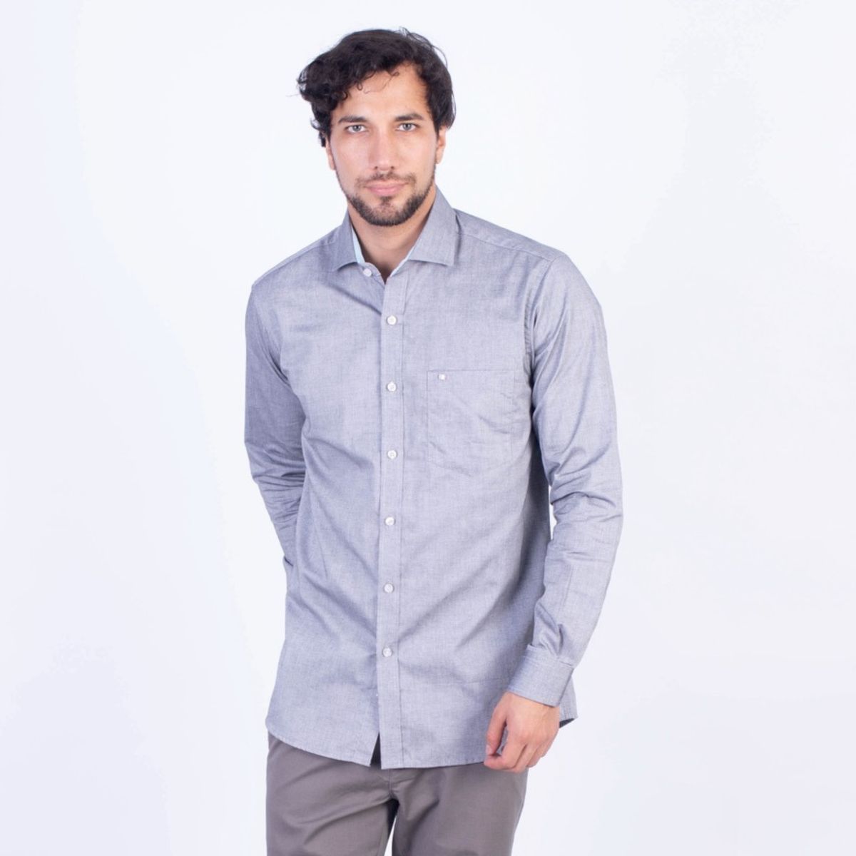 PIERRE CARDIN - CAMISA ML ETQ TESSUTO MADE IN ITALY PC-61716CAA