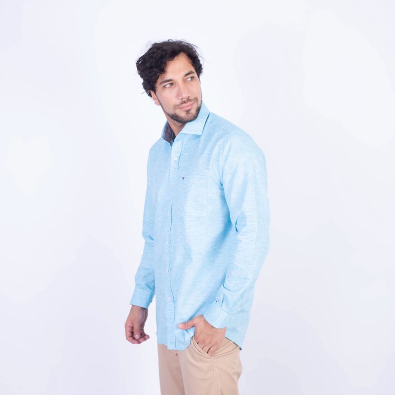 PIERRE CARDIN - CAMISA ML ETQ TESSUTO MADE IN ITALY PC-61783CAA