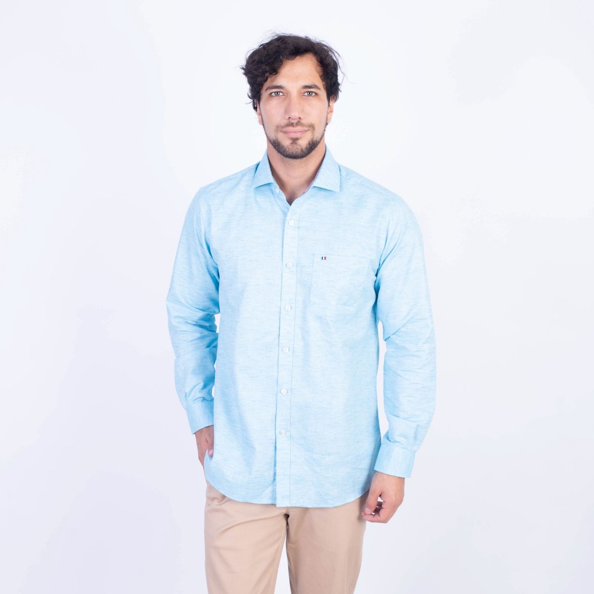 PIERRE CARDIN - CAMISA ML ETQ TESSUTO MADE IN ITALY PC-61783CAA