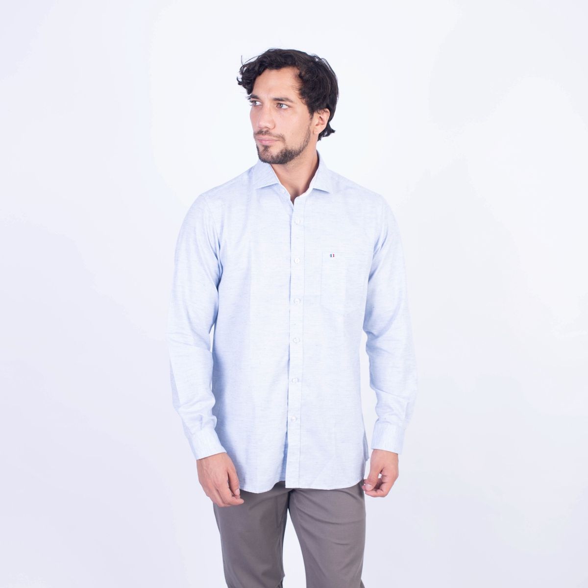 PIERRE CARDIN - CAMISA ML ETQ TESSUTO MADE IN ITALY PC-61783CAA