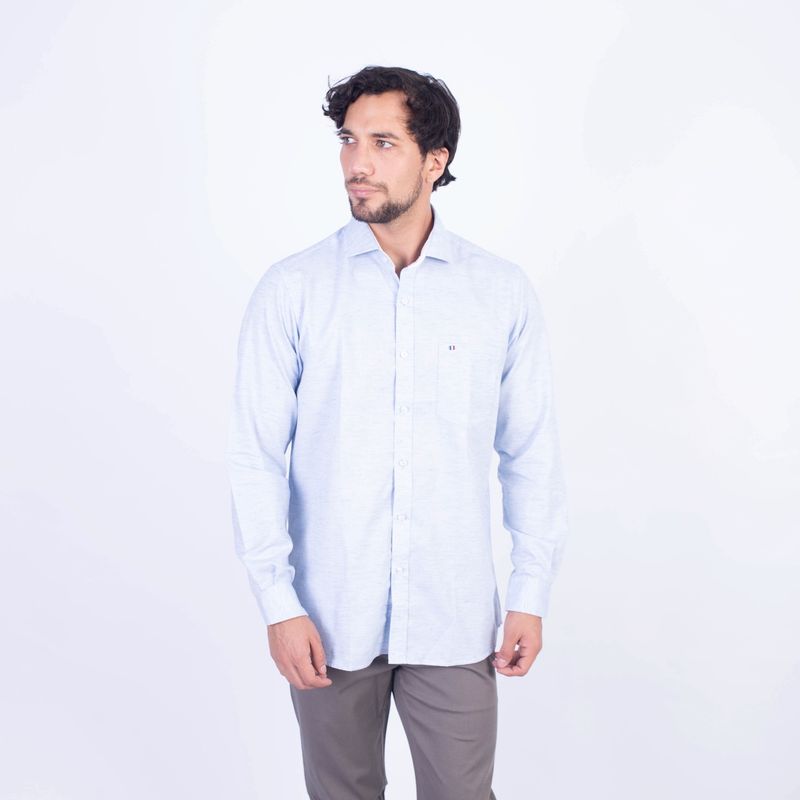 PIERRE CARDIN - CAMISA ML ETQ TESSUTO MADE IN ITALY PC-61783CAA