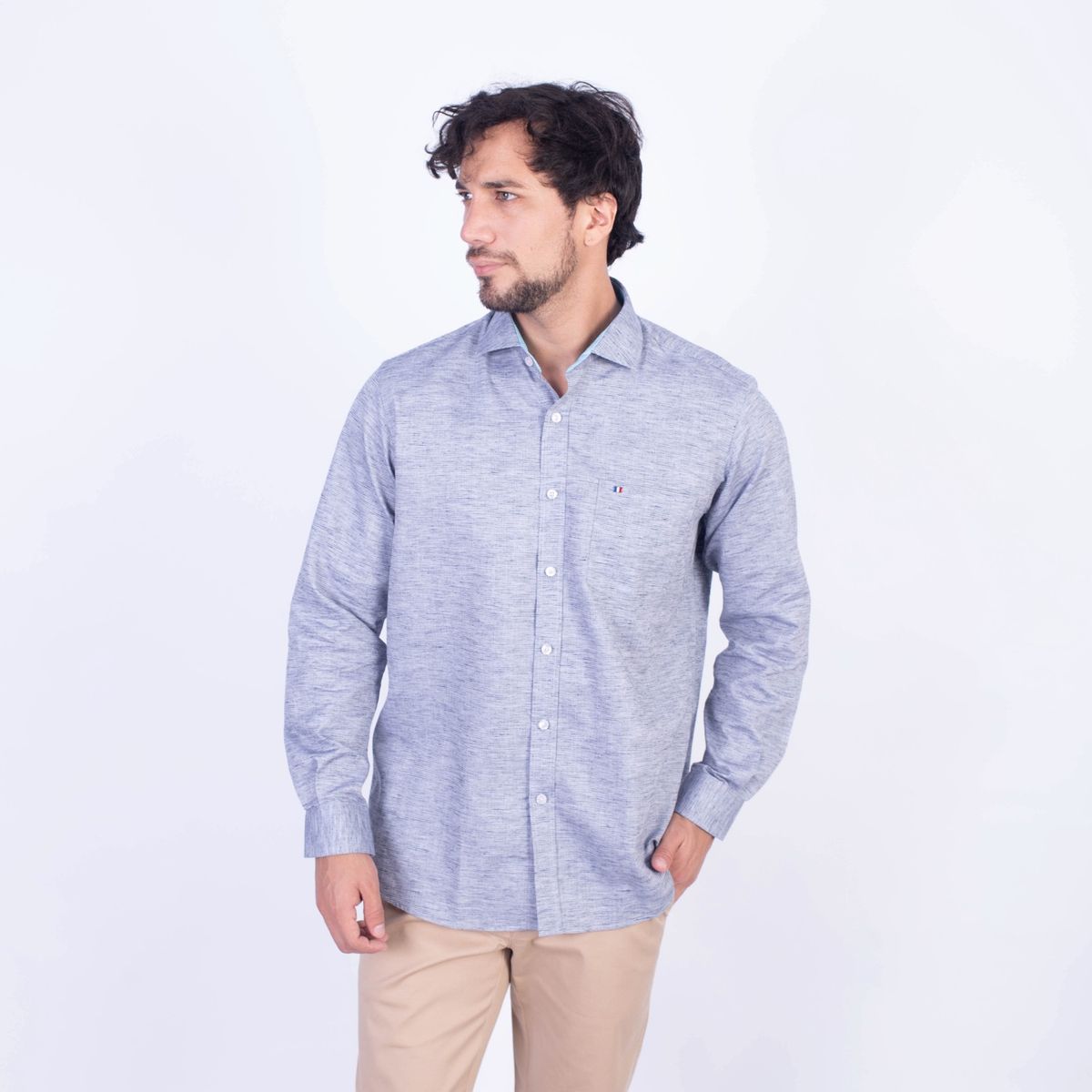 PIERRE CARDIN - CAMISA ML ETQ TESSUTO MADE IN ITALY PC-61783CAA