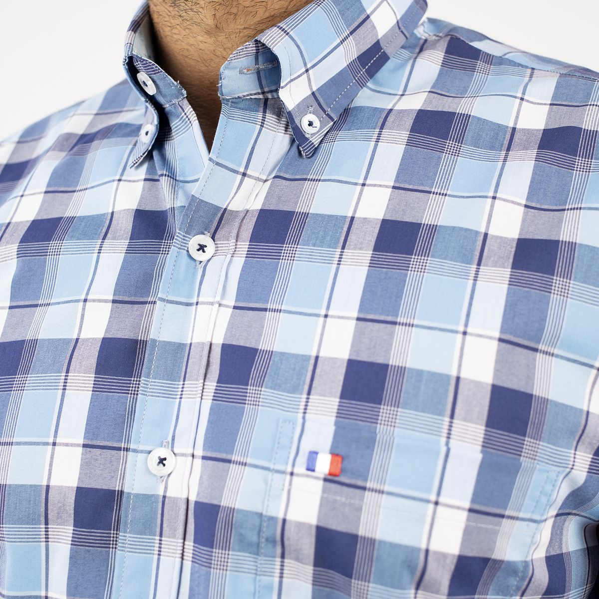 PIERRE CARDIN - CAMISA ML ETQ AZUL PC-61623CAA