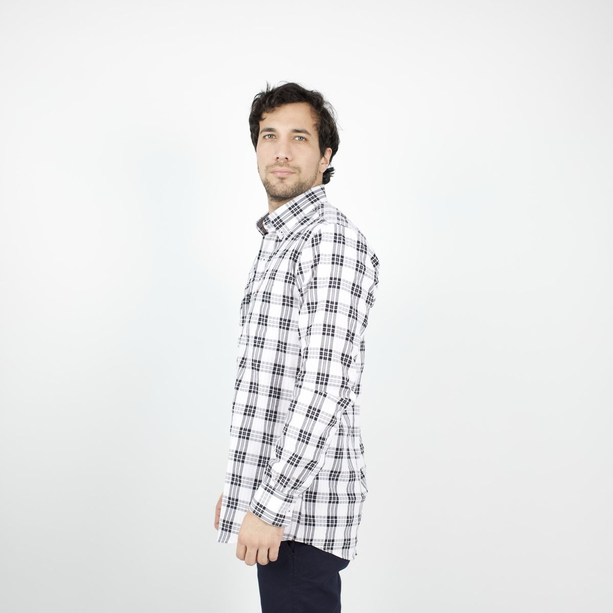 PIERRE CARDIN - CAMISA ML ETQ AZUL PC-61692CAA