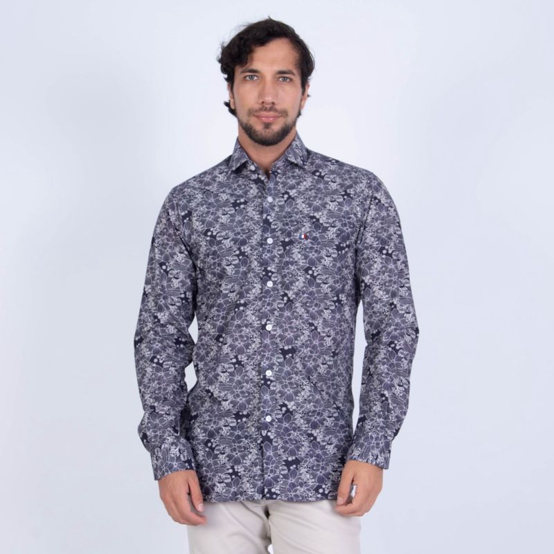 PIERRE CARDIN - CAMISA ML ETQ TESSUTO MADE IN ITALY PC-61791CAA