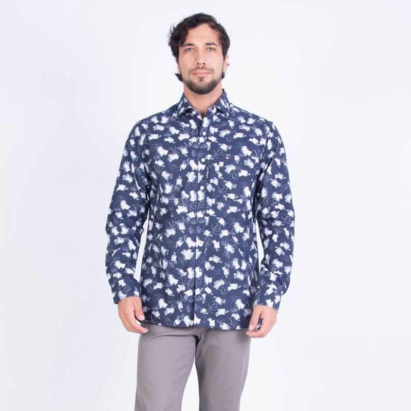 PIERRE CARDIN - CAMISA ML ETQ TESSUTO MADE IN ITALY PC-61791CAA