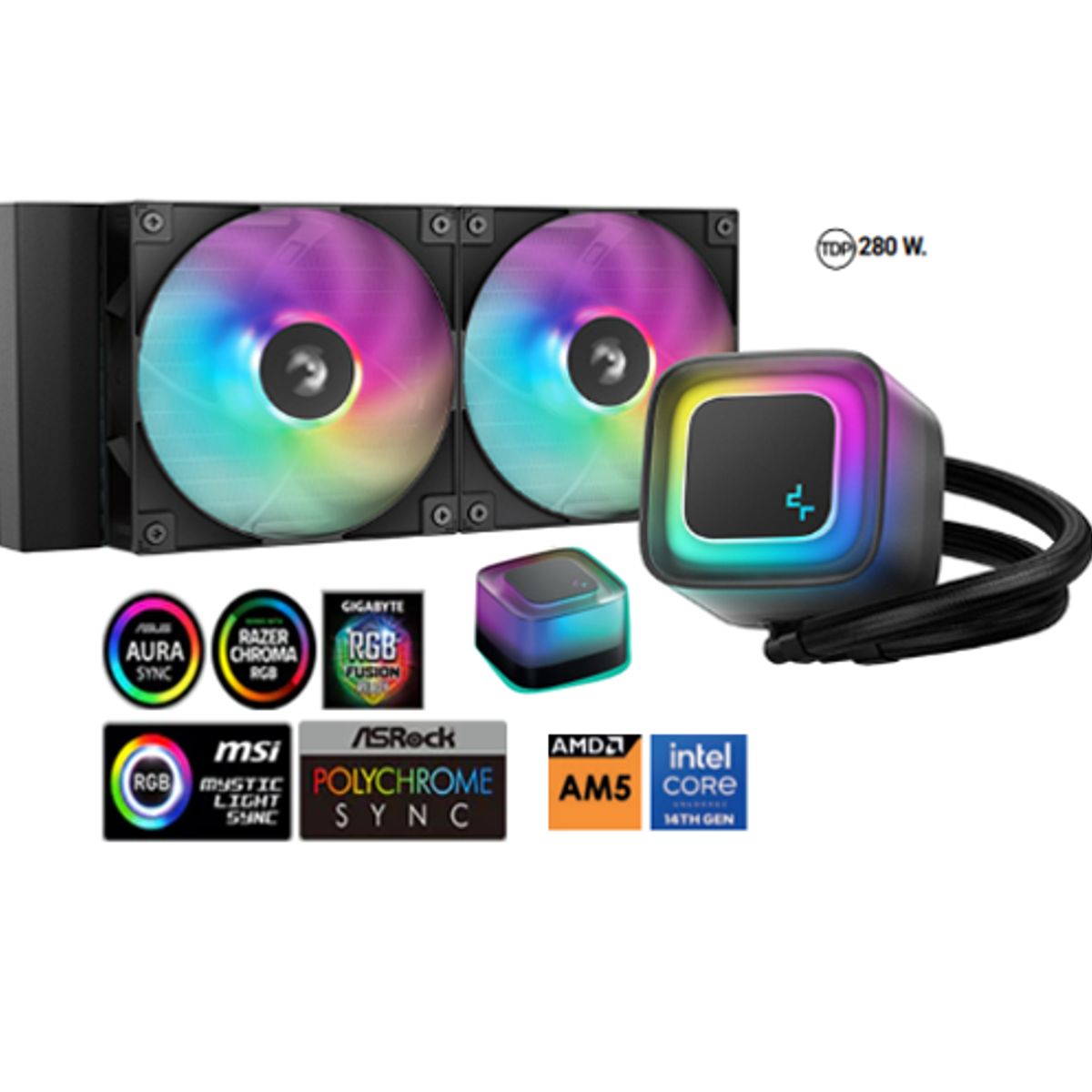 DEEPCOOL - Enfriamiento Liquido LE240 V2 ARGB 280 W. DEEPCOOL