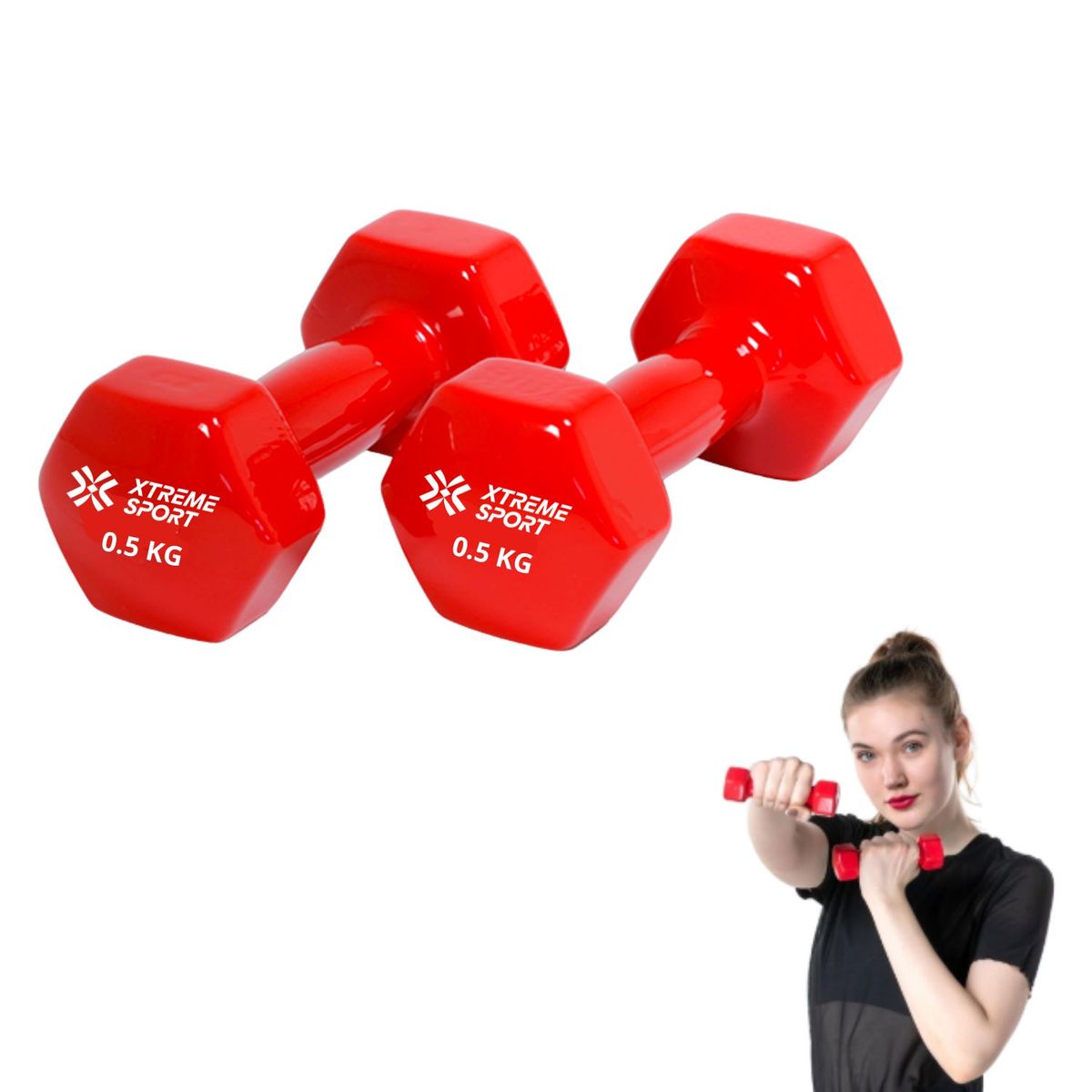 Xtreme Sport - Mancuernas Xtreme Sport Pesas De 0.5 kg Fitness De Vinil X2