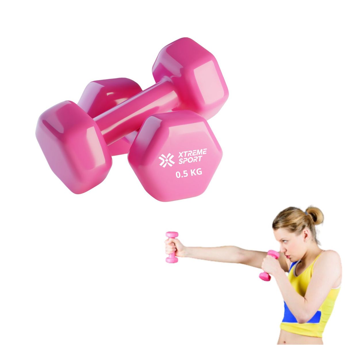 XTREME SPORT - Mancuernas Xtreme Sport Pesas De 0.5 kg Fitness De Vinil X2