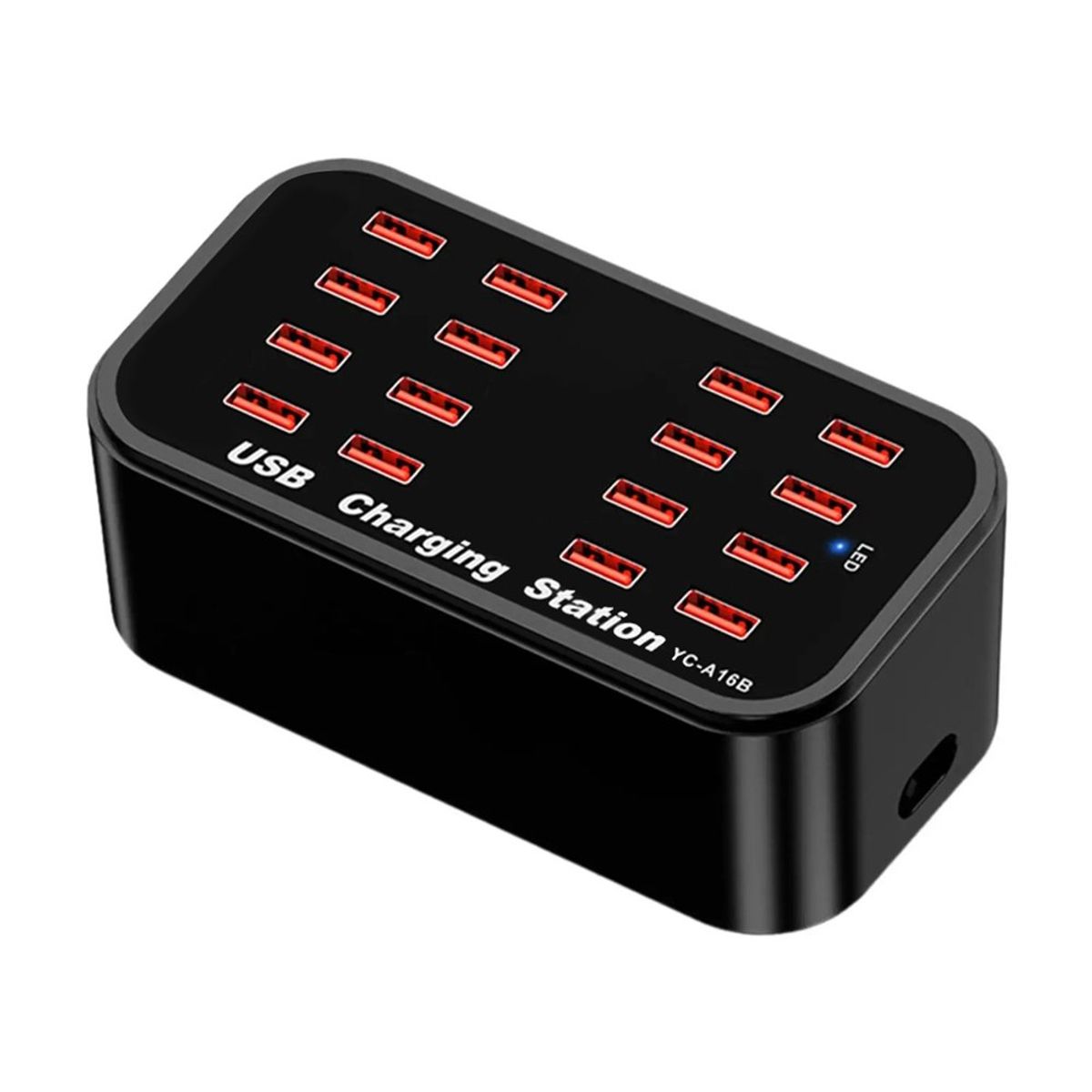 GENERICO - Cargador 16 Puertos Usb 100w Carga Rápida Yc-a16 Usb 20a