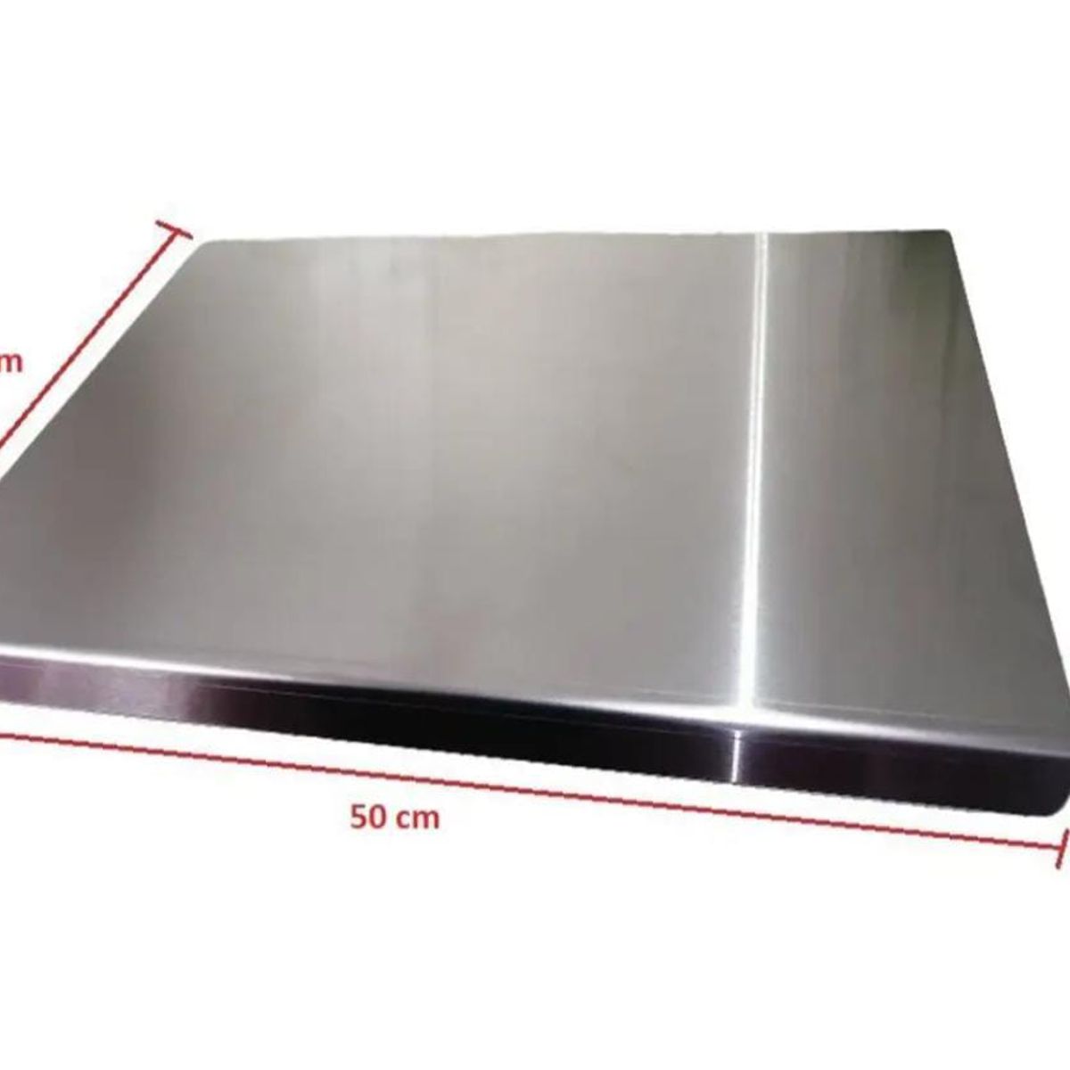 GENERICO - Tabla de picar en Acero inoxidable 50cm x 35 cm x 2.5 cm AISI 304