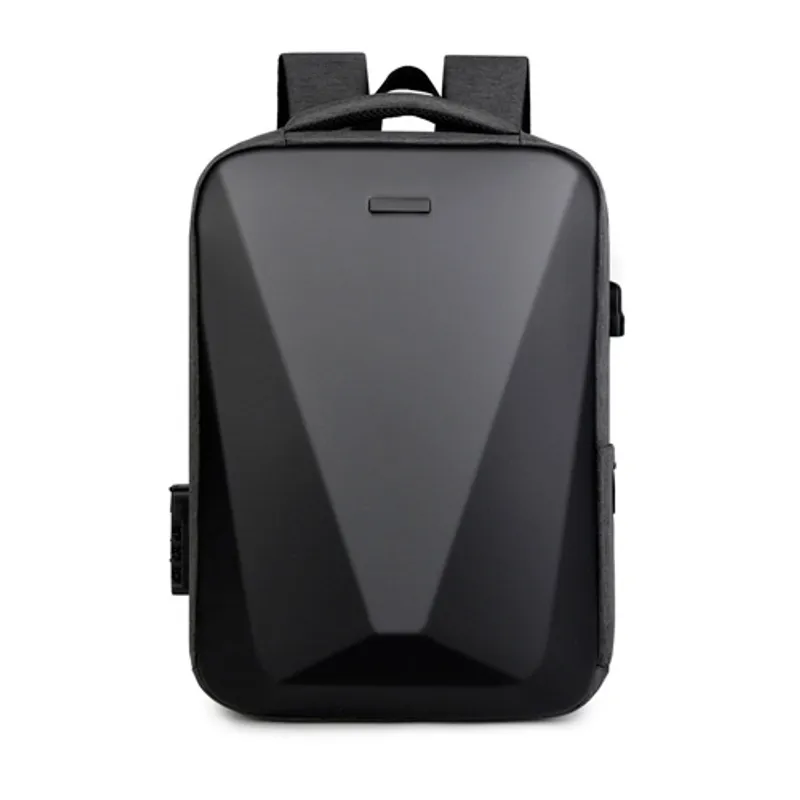 GENERICO - Mochila Tapa Dura Rígida Antirrobo Negra Laptop Viaje trabajo Moderna