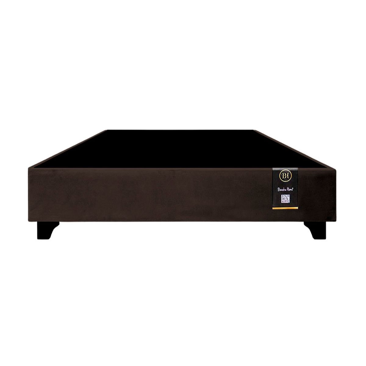 BARAKA HOME - Base de Cama Luton + Cojin de Respaldo Bitola Queen - Chocolate