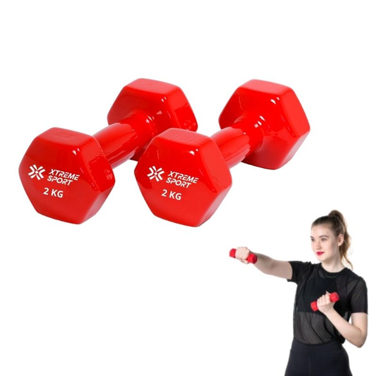XTREME SPORT - Mancuernas Xtreme Sport Pesas De 2 kg Fitness De Vinil X2