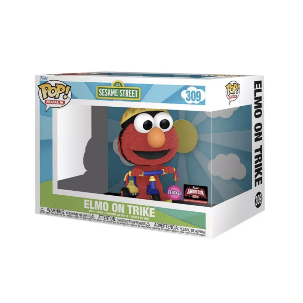 FUNKO - Elmo en Triciclo Funko Pop 309 Flocked Plaza Sesamo