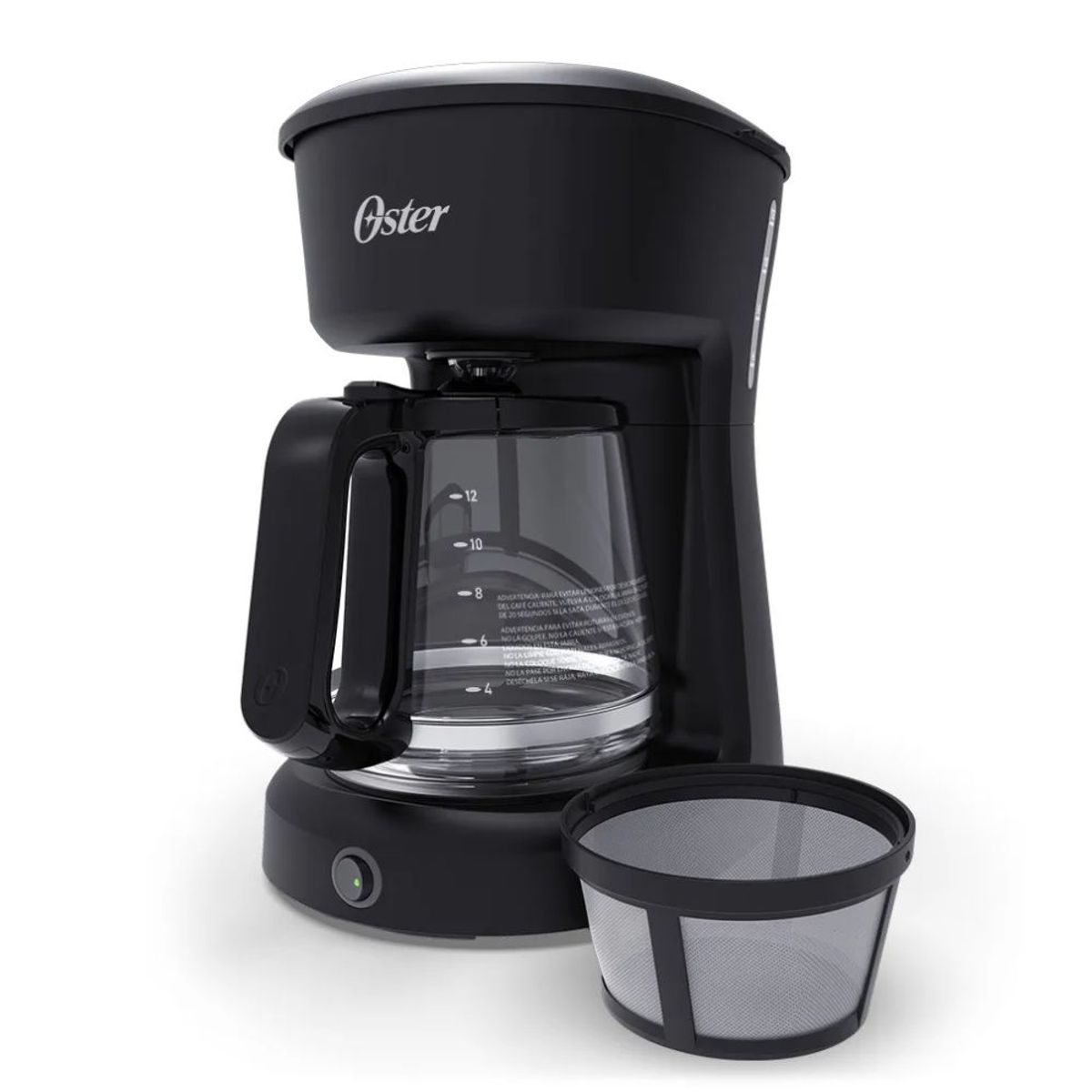 OSTER - Cafetera Oster de 12 Tazas con Filtro permanente BVSTDCS12B-053