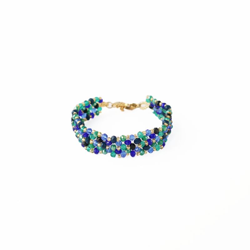 SAMANTHA PINTO HANDMADE ACCESSORIES - Pulsera Esmeralda Azul Verde