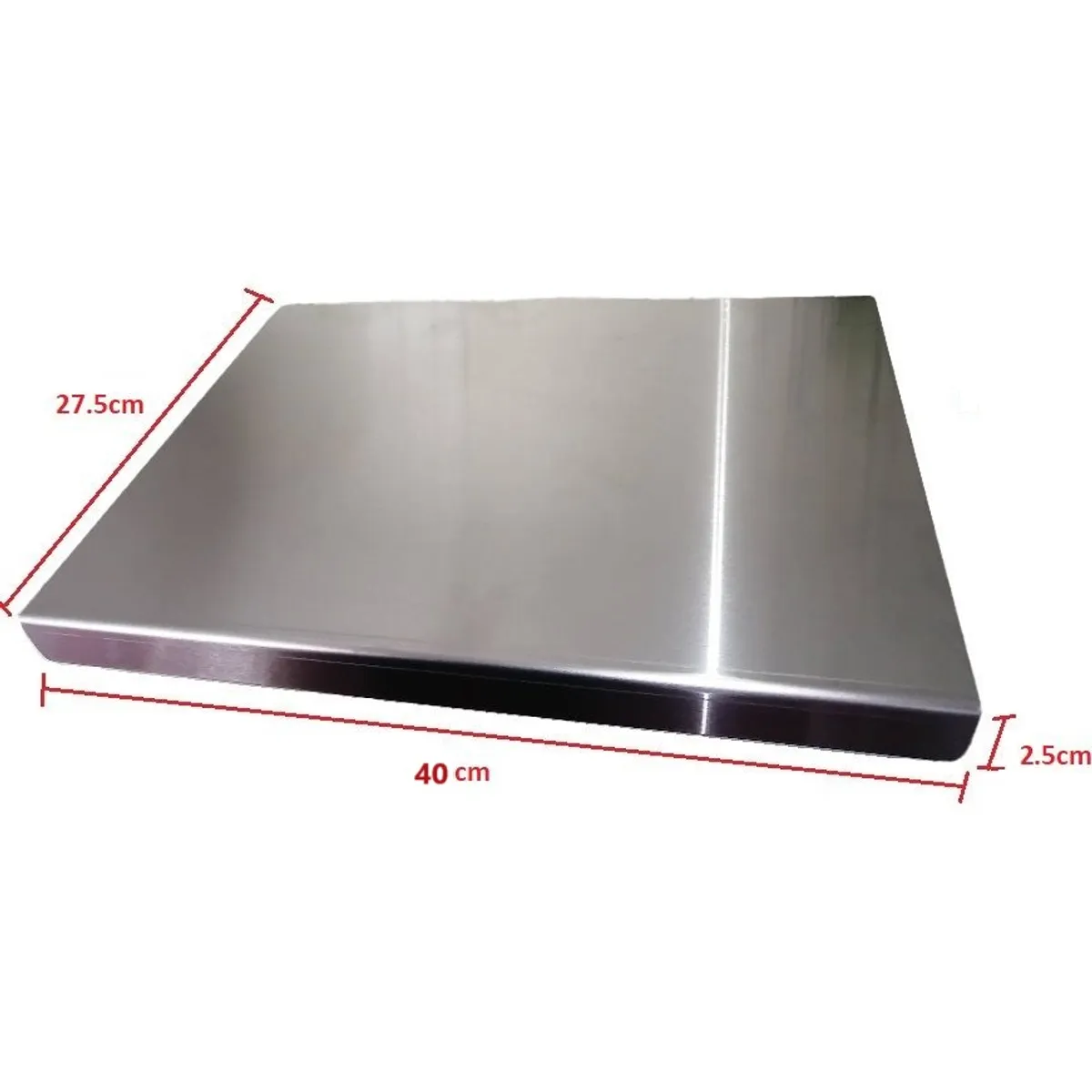 GENERICO - Tabla de picar en Acero inoxidable 400x275x250mm