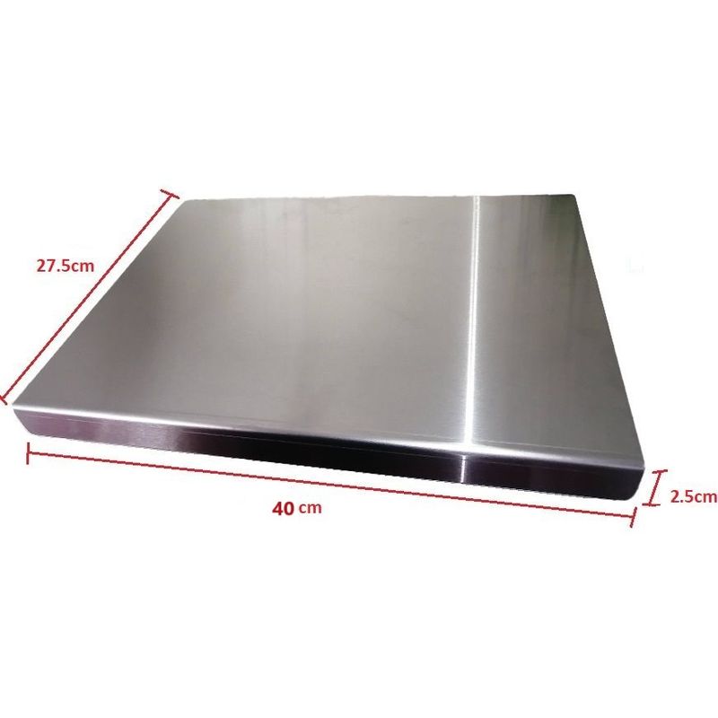 GENERICO - Tabla de picar en Acero inoxidable 400x275x250mm