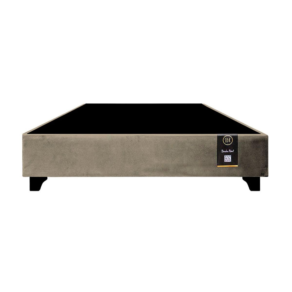 BARAKA HOME - Base de Cama Luton + Cojin de Respaldo Bitola King - Beige claro