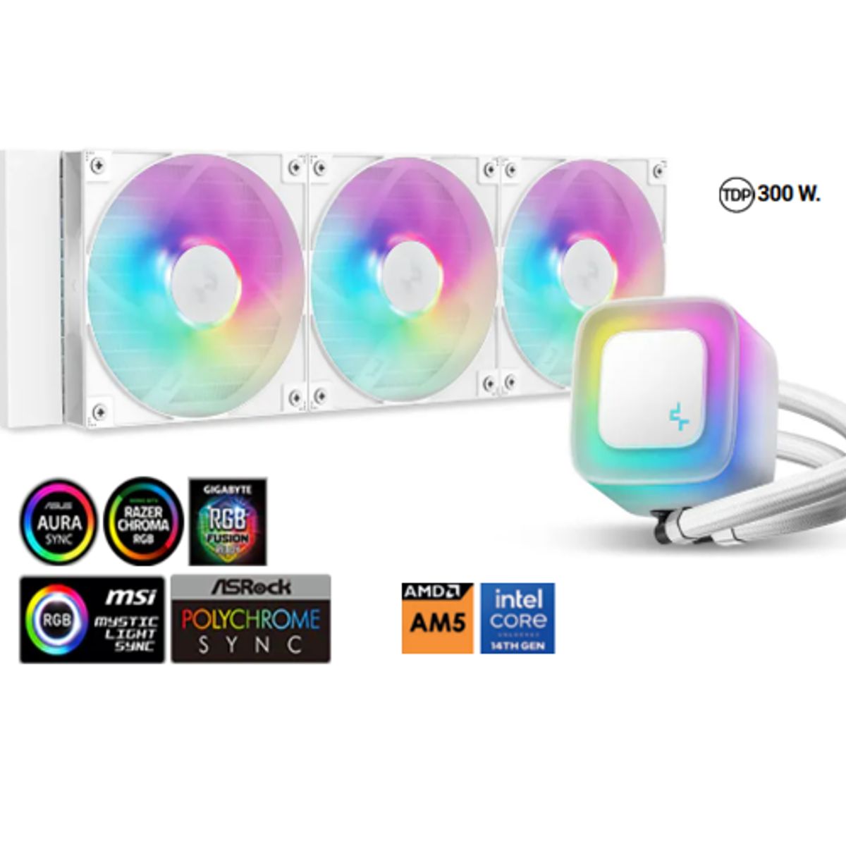 DEEPCOOL - Enfriamiento Liquido LE360 V2 White ARGB 300 W. DEEPCOOL