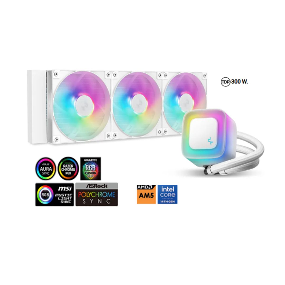 DEEPCOOL - Enfriamiento Liquido LE360 V2 White ARGB 300 W. DEEPCOOL