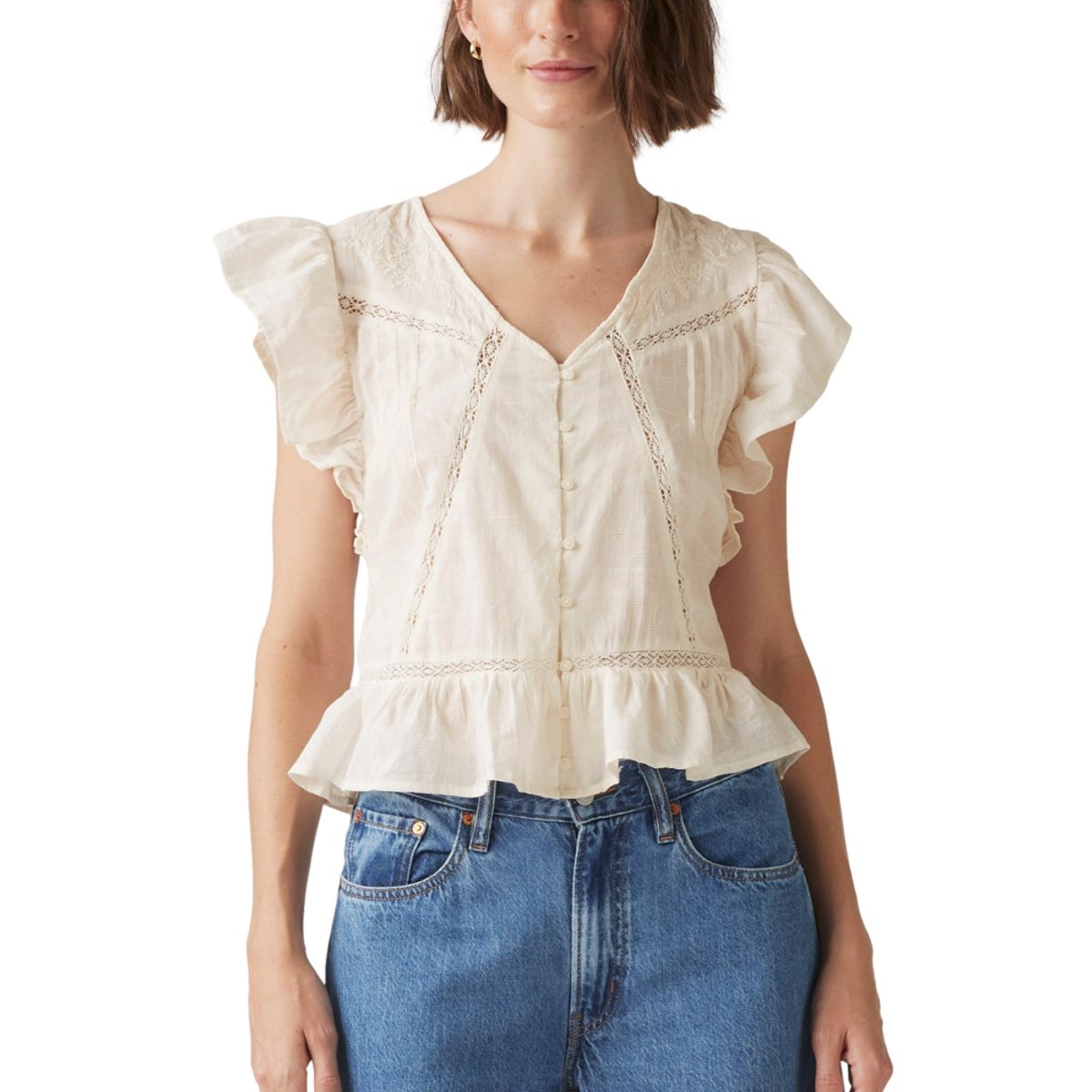 LEVIS - Blusa Mujer Aniston Blouse Beige Levis