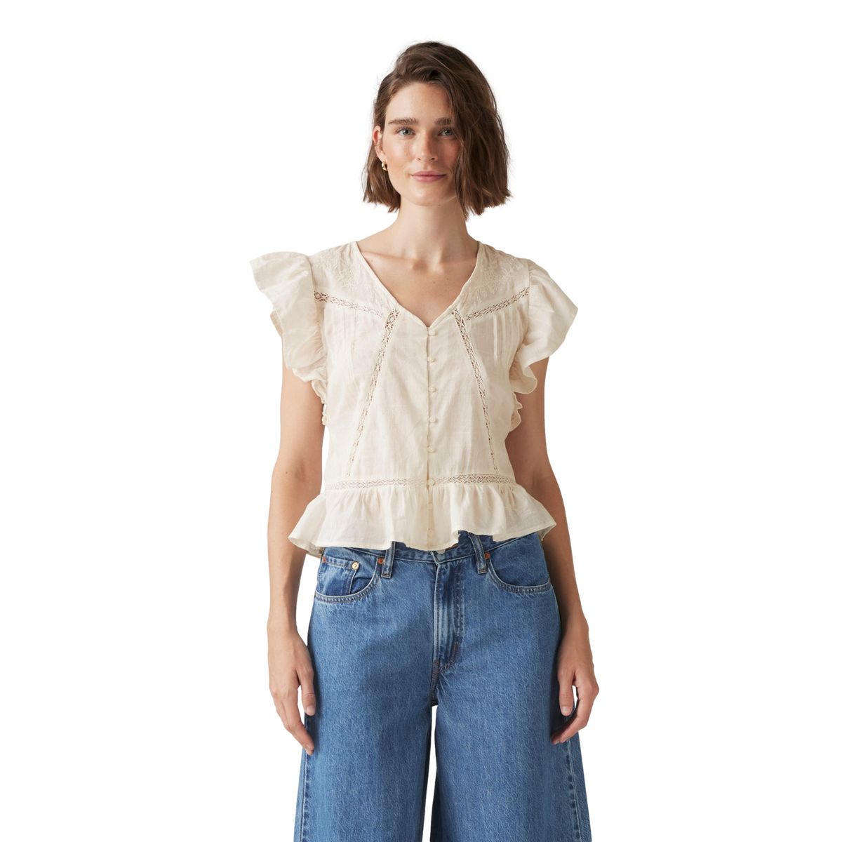 LEVIS - Blusa Mujer Aniston Blouse Beige Levis